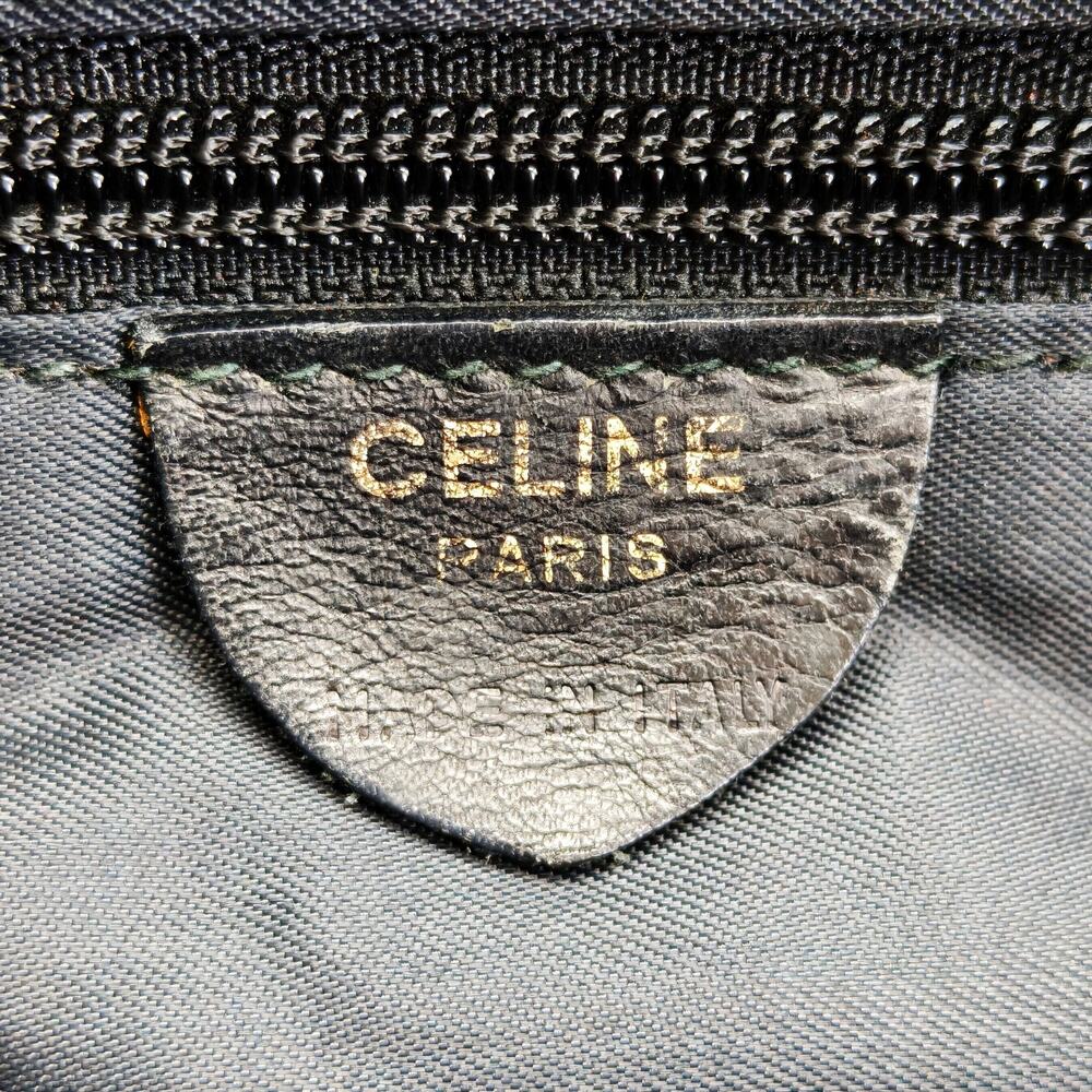 Vintage Celine Paris Black Nylon Leather Trim Tote Handbag Italy - Picture 11 of 12